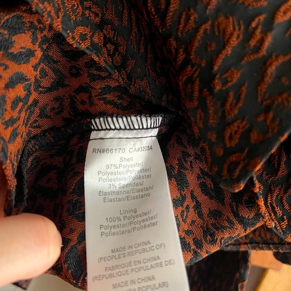 Hutch SZ S Leopard Jacquard Puff Sleeve Blouse! - Picture 7 of 13